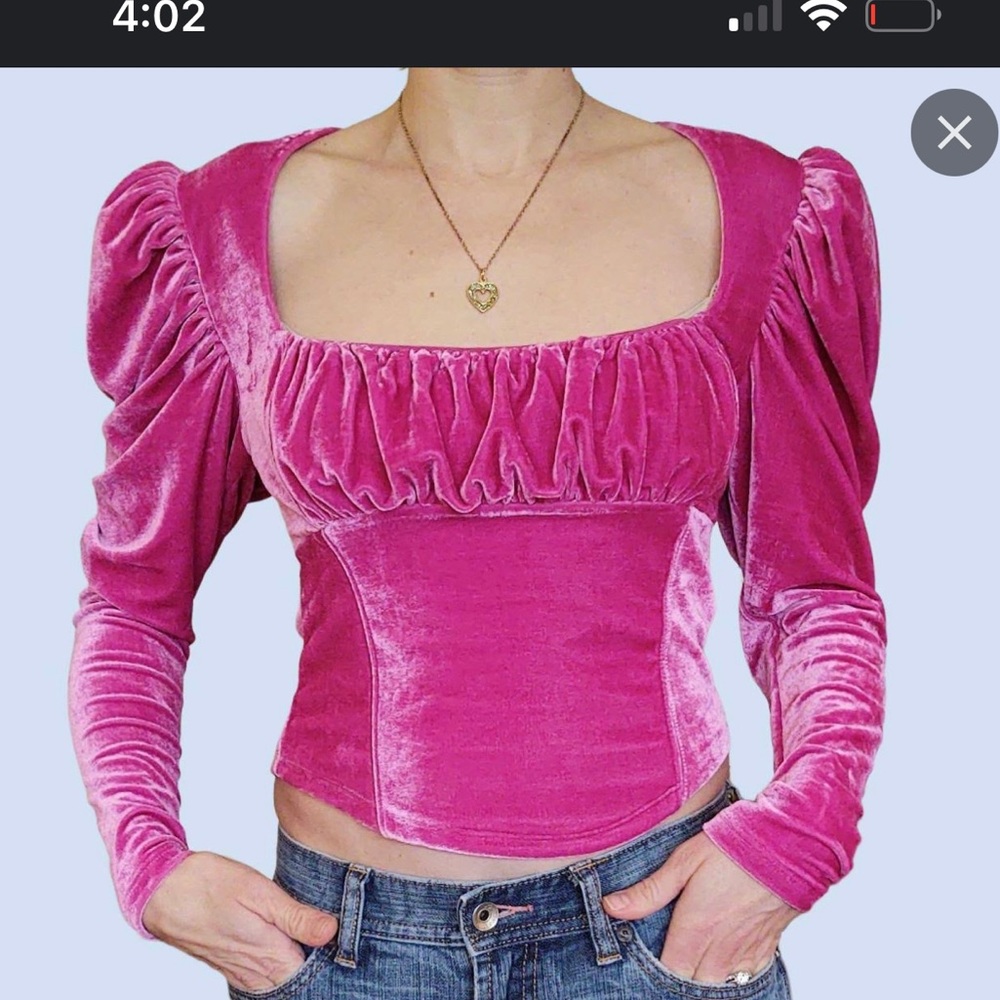 Free people velvet top